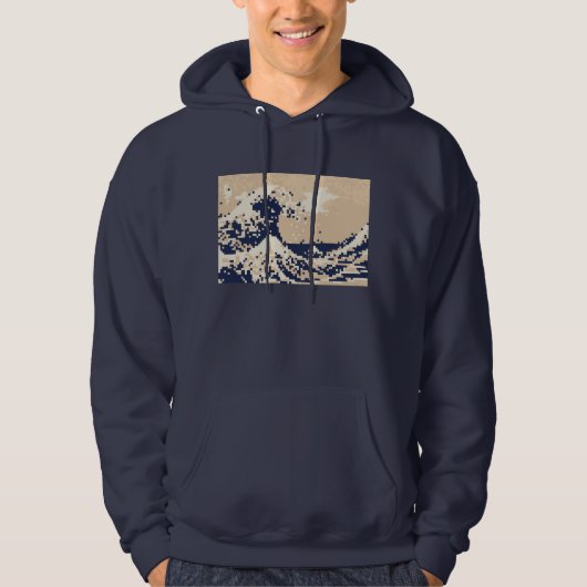 Bit-Pixel-Kunst des Pixel-Tsunami-8 Hoodie (Vorderseite)