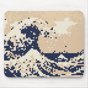 Bit-Pixel-Kunst des Pixel-Tsunami-8 Mousepad