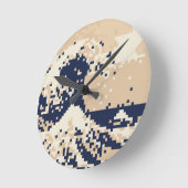 Bit-Pixel-Kunst des Pixel-Tsunami-8 Runde Wanduhr (Winkel)