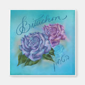 Bitachon Blue Rose Magnet (Vorne)