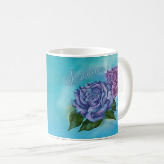 Bitachon Blue Rose Tasse (VorderseiteRechts)
