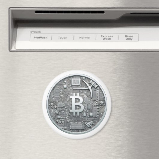 BitCap BitCoin Silver Magnet (In Situ (Geschirrspüler))