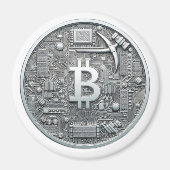 BitCap BitCoin Silver Magnet (Vorne)
