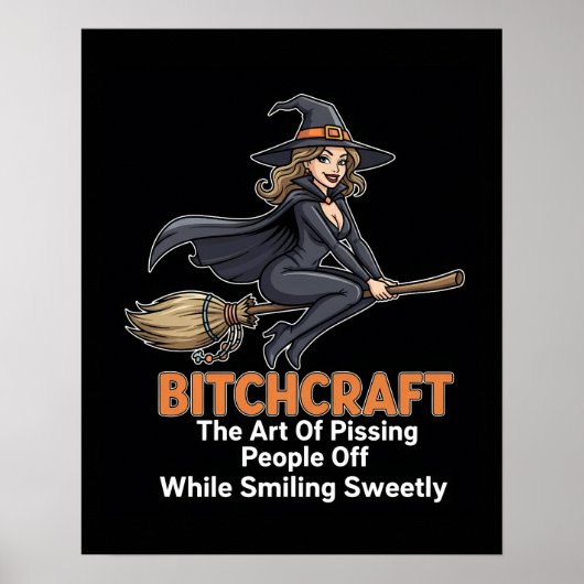"BITCHCRAFT" | Funny Witze Word Definition Poster (Vorne)