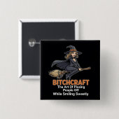 "BITCHCRAFT" | Funny Word Definition Button (Vorne & Hinten)