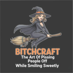 "BITCHCRAFT" geschnitten Vinyl-Aufkleber Aufkleber