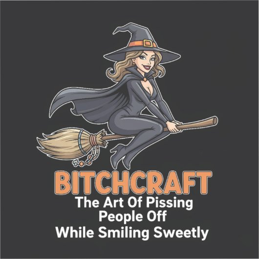 "BITCHCRAFT" geschnitten Vinyl-Aufkleber Aufkleber (Vorderseite)