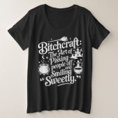 Bitchcraft Halloween White Große Größe T-Shirt (Design vorne)