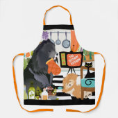 BITCHEN KITCHEN cute dog cooking grooming garden Schürze (Vorderseite)