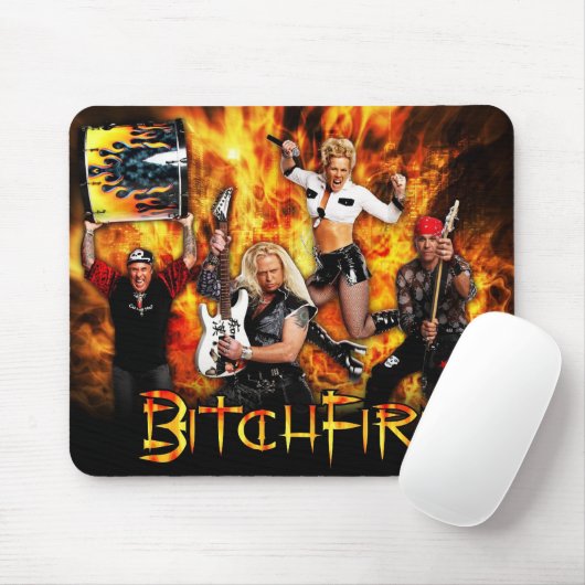 BitchFire Mausunterlage Mousepad (Mit Mouse)