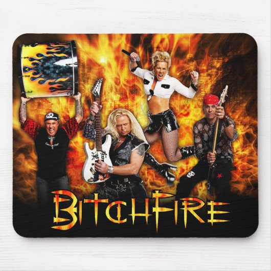 BitchFire Mausunterlage Mousepad (Vorne)