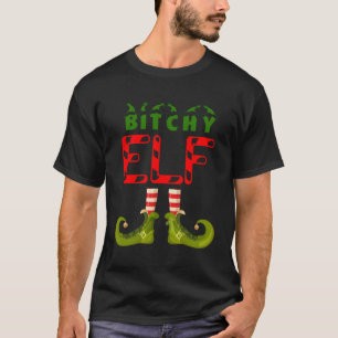 Bitchy Elf Funny Group Matching Family Pajamas für T-Shirt
