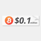 Bitcoin $ 0,1 Mio. (100 Mio. $) eine Million Autoaufkleber (Vorne)