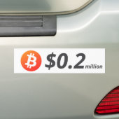 Bitcoin $0,2 Millionen (200 Millionen Dollar) eine Autoaufkleber (Auf Auto)