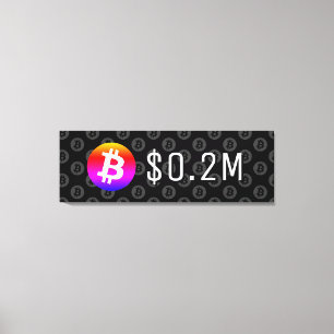 Bitcoin $0,2 Millionen (200 Millionen Dollar) eine Leinwanddruck