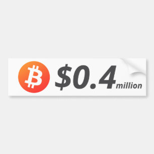 Bitcoin $0,4 Millionen (400 Millionen Dollar) eine Autoaufkleber