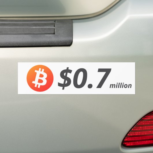 Bitcoin $ 0,7 Mio. (700 Mio. $) eine Million Autoaufkleber (Auf Auto)