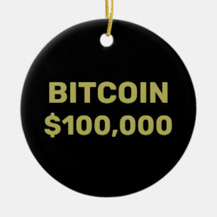 Bitcoin 100000 Feier Keramik Ornament