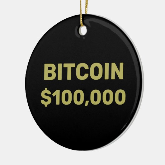 Bitcoin 100000 Feier Keramik Ornament (Links)