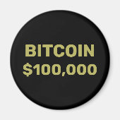 Bitcoin 100000 Feier Magnet (Vorne)