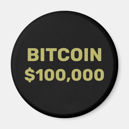 Bitcoin 100000 Feier Magnet (Vorne)