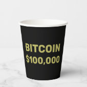 Bitcoin 100000 Feier Pappbecher (Vorderseite)