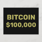 Bitcoin 100000 Feier Postkarte (Vorderseite)