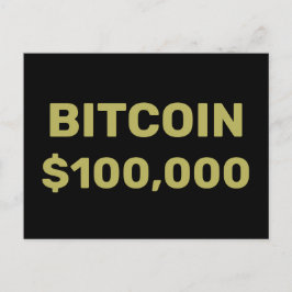 Bitcoin 100000 Feier Postkarte