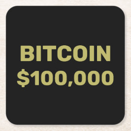 Bitcoin 100000 Feier Rechteckiger Pappuntersetzer