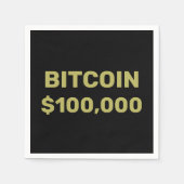 Bitcoin 100000 Feier Serviette (Vorderseite)