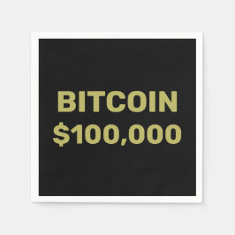 Bitcoin 100000 Feier Serviette
