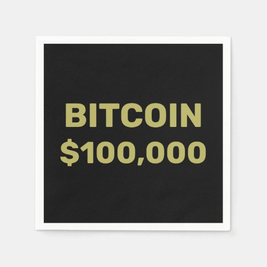 Bitcoin 100000 Feier Serviette (Vorderseite)