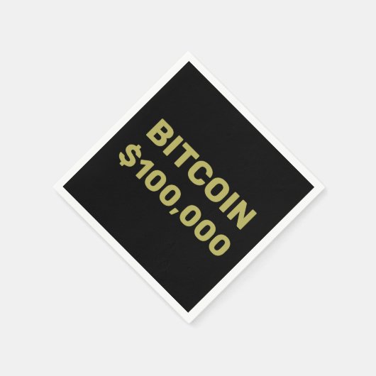 Bitcoin 100000 Feier Serviette (Ecke)