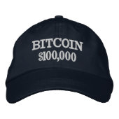 Bitcoin 10000 bestickte baseballkappe (Vorderseite)