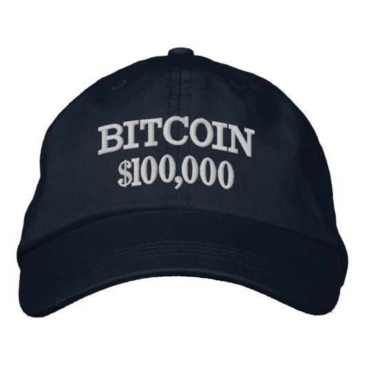 Bitcoin 10000 bestickte baseballkappe (Vorderseite)