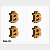 Bitcoin 11 rechteckiger aufkleber (Blatt)