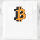 Bitcoin 11 rechteckiger aufkleber (Tasche)