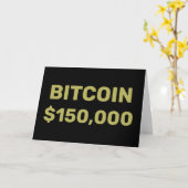 Bitcoin 150000 Celebration Karte (Gelbe Blume)