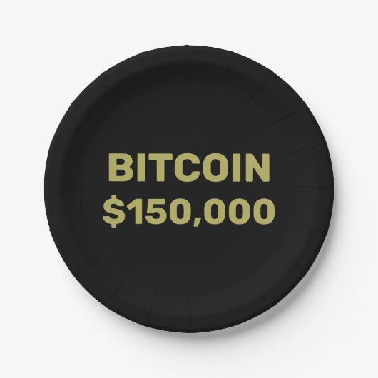 Bitcoin 150000 Feier Pappteller (Vorderseite)