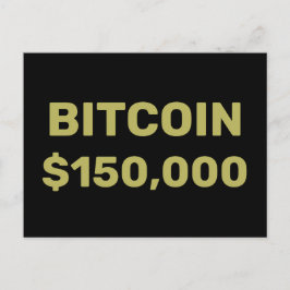 Bitcoin 150000 Feier Postkarte