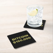 Bitcoin 150000 Feier Rechteckiger Pappuntersetzer (Vor Ort)
