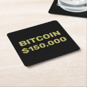Bitcoin 150000 Feier Rechteckiger Pappuntersetzer (angewinkelt)