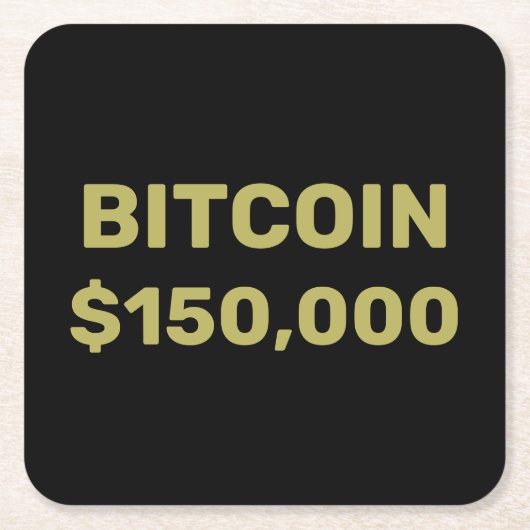 Bitcoin 150000 Feier Rechteckiger Pappuntersetzer (Vorderseite)