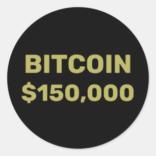 Bitcoin 150000 Feier Runder Aufkleber