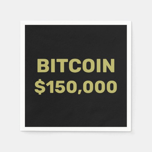 Bitcoin 150000 Feier Serviette (Vorderseite)