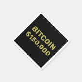 Bitcoin 150000 Feier Serviette (Ecke)