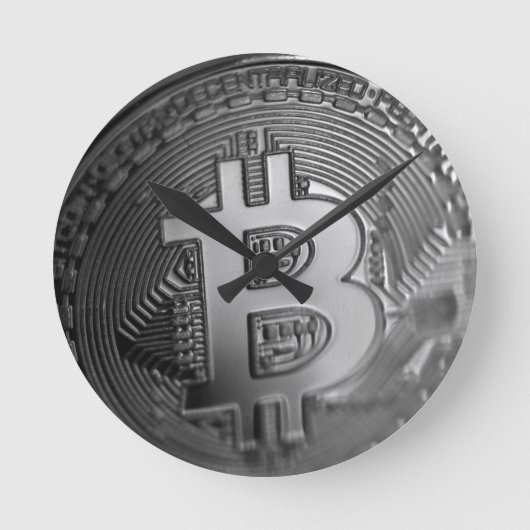 Bitcoin 16 runde wanduhr (Vorderseite)