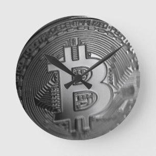 Bitcoin 16 runde wanduhr