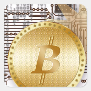 Bitcoin 18 quadratischer aufkleber