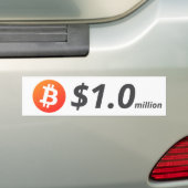 Bitcoin $ 1,0 Millionen (1.000.000 $) eine Million Autoaufkleber (Auf Auto)